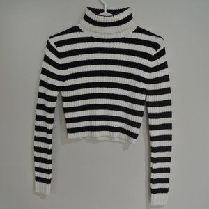 Striped turtleneck sweater
